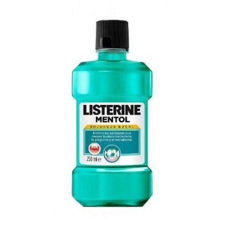Listerine Mentol Enjuague Bucal Colutorio elimina gérmenes que causan la placa bacteriana la gingivitis y el mal aliento