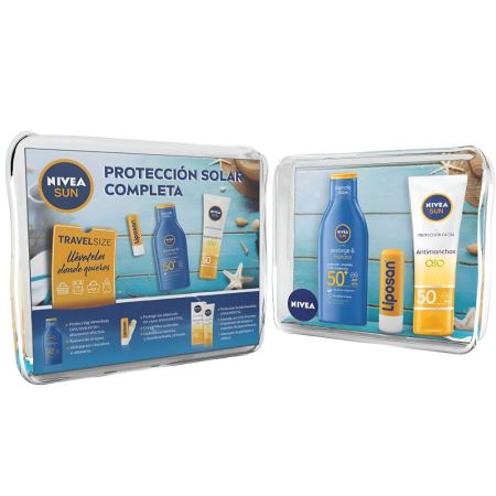 Nivea Sun Protección Solar Formato Viaje Estuche Set de protección solar completa antiedad y antimanchas hidratación 24 horas