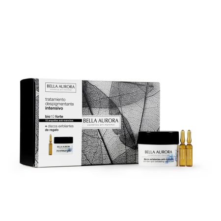 Bella Aurora Bio10 Forte Ampollas Anti-Manchas+Discos Gratis Estuche Tratamiento despigmentante intensivo ideal para tratar manchas oscuras 15 uds