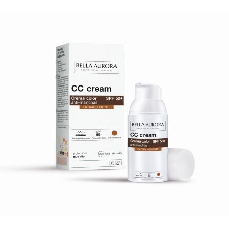 Bella Aurora Cc Cream Toque Color Anti-Manchas Extracubriente Spf 50+ Crema hidratante con color antimanchas extracubirente 30 ml