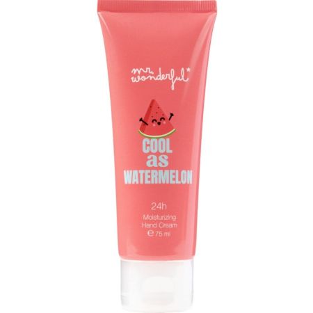 Mr. Wonderful Cool As Watermelon Moisturizing Hand Cream Crema de manos hidratante de origen natural y rápida absorción 24 horas con aroma a sandía 75 ml