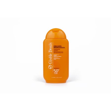 Gisele Denis Emulsión Bronceadora Spf 50+ Emulsión solar bronceadora resistente al agua nutre reduciendo envejecimiento con vitamina c y e 200 ml