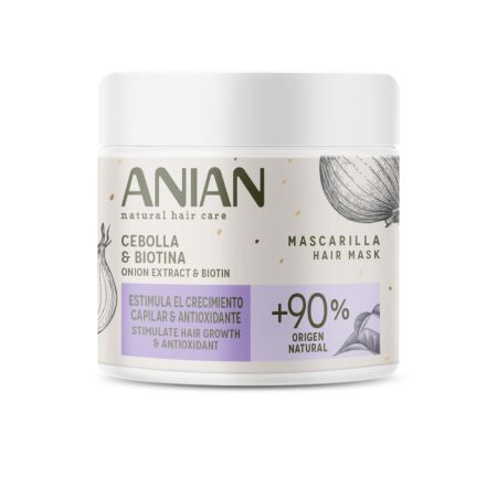 Anian Cebolla & Biotina Mascarilla Mascarilla vegana limpia estimula el crecimiento y fortalece el cabello evitando la rotura 350 ml