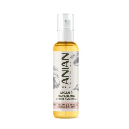 Anian Natural Hair Care Argán & Macadamia Sérum Sérum capilar nutre en profundidad y aporta brillo para cabello dañado 100 ml