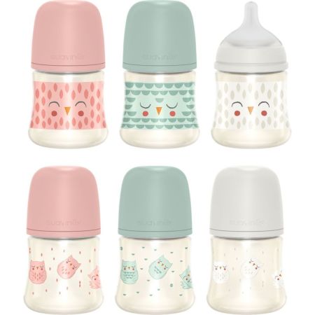 Suavinex Biberón Wonderland Premium Con Tetina Fisiológica Sx Pro+0m Biberón con tetina fisiológica de silicona imita la textura y consistencia del pezón materno 150 ml 1 ud