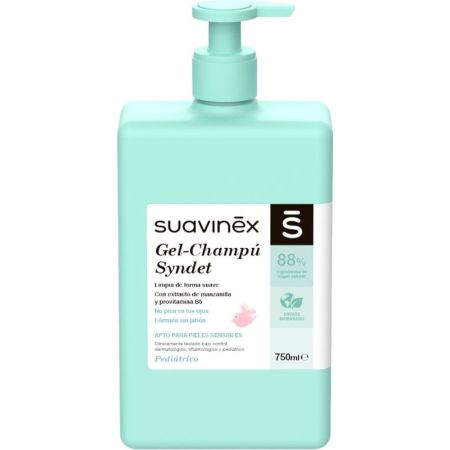 Suavinex Baby Gel-Crema Baño Suave Gel de baño y champú limpia de forma suave con extractor de manzanilla y provitamina b5