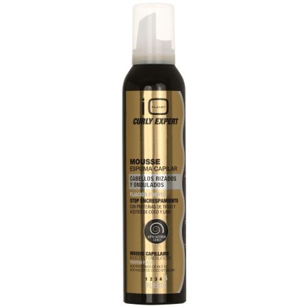 Io Planet Curly Expert Mousse Espuma Capilar Espuma de fijación fuerte antiescrespamiento para cabello rizados y ondulado
