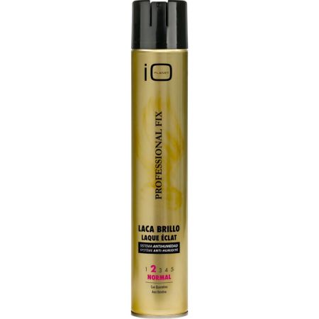 Io Planet Professional Fix Laca Brillo Con Queratina Normal Nº2 Laca fijadora con sistema antihumedad ofrece brillo y volumen con queratina para todo tipo de cabello 400 ml