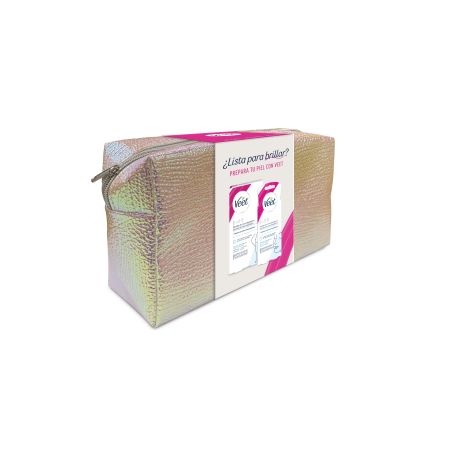 Veet Pure Bandas De Cera Depilatoria Neceser Set depilatorio hipoalergénico facial y corporal eliminan el vello desde la raíz para piel suave hasta 28 días