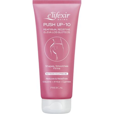 Elifexir Push Up-10 Shapes, Smoothes Firms Crema reafirmante de rápìda absorción y efecto escultor multiactivo eleva define y reafirma tus glúteos 200 ml
