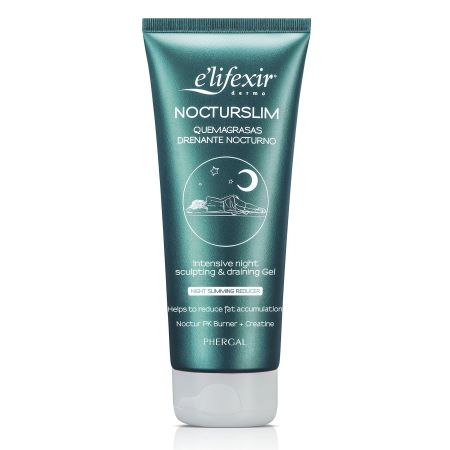 Elifexir Nocturslim Quemagrasas Drenante Nocturno Gel de noche intensivo reductor anticelulítico y lipoescultor favorece la quema de grasas evitando acumulación 200 ml