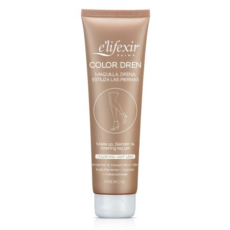 Elifexir Color Drem Make Up, Slender & Draining Leg Gel Gel con color de rápida absorción reduce volumen e imperfecciones para efecto glow 150 ml