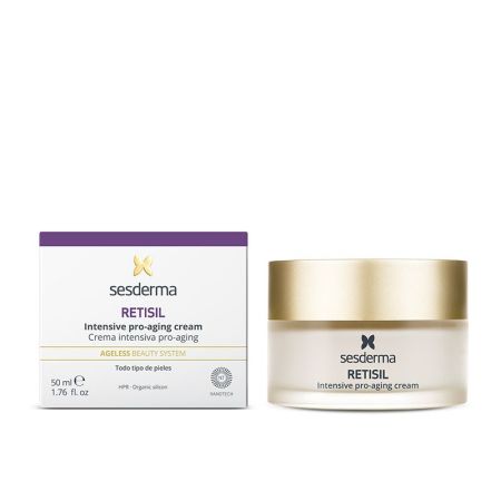 Sesderma Retisil Crema Intensiva Pro-Aging Crema intensiva antiedad antiarrugas y reafirmante reduce manchas y flacidez para aspecto mejorado 50 ml