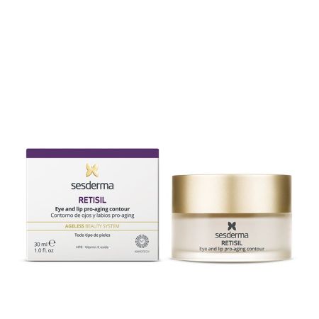 Sesderma Retisil Contorno De Ojos Y Labios Pro-Aging Contorno de ojos y labios intensivo antiedad antiarrugas y reafirmante reduce manchas y flacidez para aspecto mejorado 30 ml