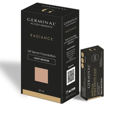 Germinal Acción Inmediata Radiance Lift Serum+Ampolla Flash Gratis Pack regalo doble efecto lifting ofrece hidratación y luminosidad para acabado natural 12 horas