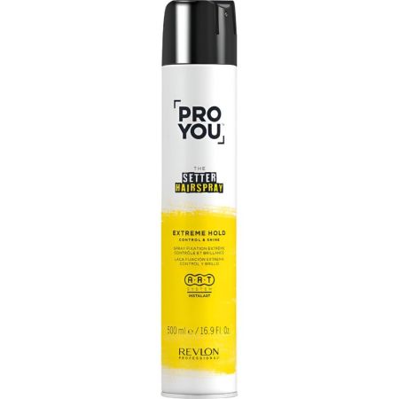 Revlon Professional Proyou The Setter Hairspray Extreme Hold Laca fijadora fuerte ofrece brillo volumen control y definición para acabado natural y flexible