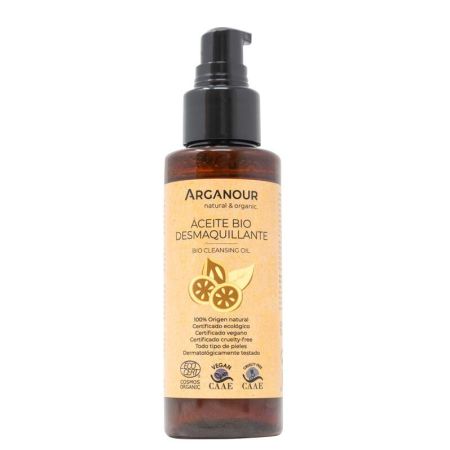 Arganour Aceite Bio Desmaquillante Aceite facial desmaquillante en profundidad 100% natural 100 ml