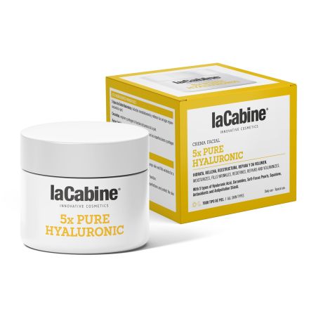 Lacabine 5x Pure Hyaluronic Facial Cream Crema de día hidrata rellena restructura repara y da volumen a la piel 50 ml