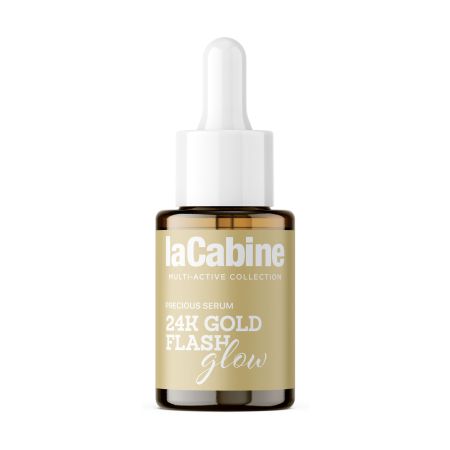 Lacabine Multi-Active 24k Gold Flash Glow Precious Serum Sérum concentrado con oro ofrece doble efecto lifting para piel sublime tersa y resplandeciente 10 ml