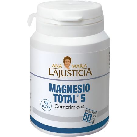 Ana Maria La Justicia Magnesio Total 5 Complemento Alimenticio Complemento alimenticio esencial para el metabolismo energético ácidos grasos téjido óseo y sistema nervioso 100 uds