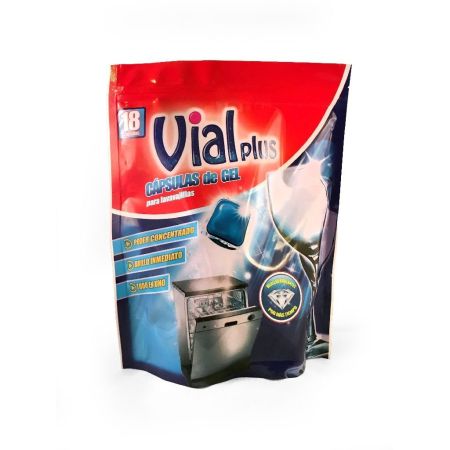 Vialplus Lavavajillas Cápsulas De Gel Lavavajillas en cápsulas eliminan la grasa y la suciedad acumulada 18 uds