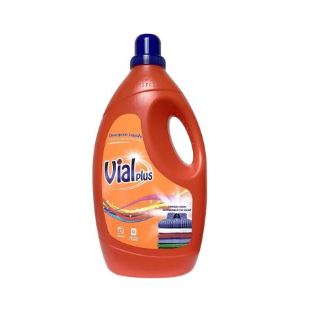 Vialplus Limpieza Total Ropa Blanca Y De Color Detergente Líquido Detergente líquido lava delicadamente para ropa blanca y de color 50 lavados 3000 ml