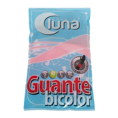 Luna Guante Bicolor Talla M Guante de látex rojo y negro resistente elástico y antideslizante asegura buen agarre