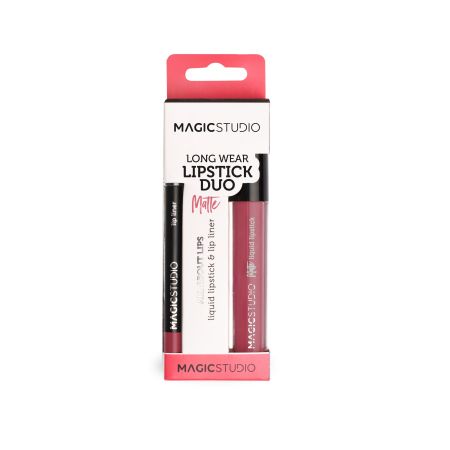 Idc Institute Matte Long Wear Lipstick Duo Brillo de labios y perfilador mate para acabado mate y definido