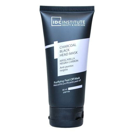 Idc Institute Mascarilla Negra Carbón Bote Mascarilla facial purificante y exfoliante de carbón elimina puntos negros e imperfecciones