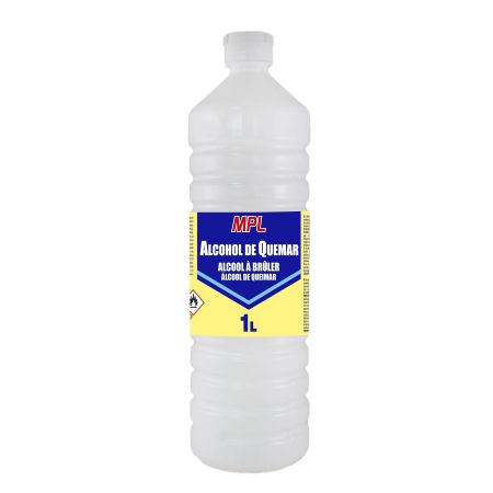 Mpl Alcohol De Quemar Alcohol doméstico para el encendido de barbacoas y chimeneas 1000 ml