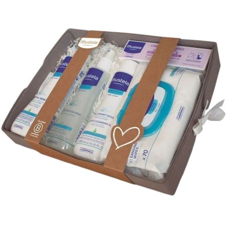 Mustela Canastilla Set Canastilla para el cuidado e higiene diarios de los más pequeños de la casa 5 uds