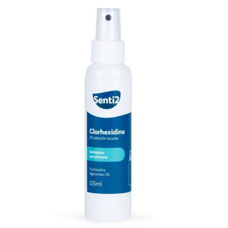 Senti2 Clorhexidina Antiséptico Para Piel Sana Clorhexidina desinfecta y protege con acción rápida y duradera en tan sólo 30 segundos 125 ml