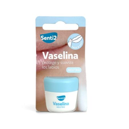 Senti2 Vaselina Neutro Vaselina de uso diario protege y suaviza favoreciendo la recuperación de labios secos y dañados 20 ml