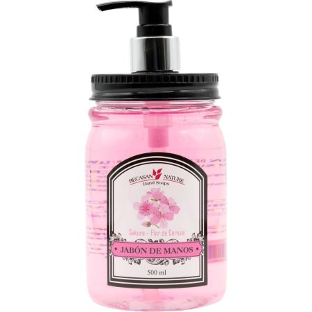 Becasan Nature Sakura Jabón De Manos Jabón de manos con dosificador limpia y cuida tus manos con el mejor aroma