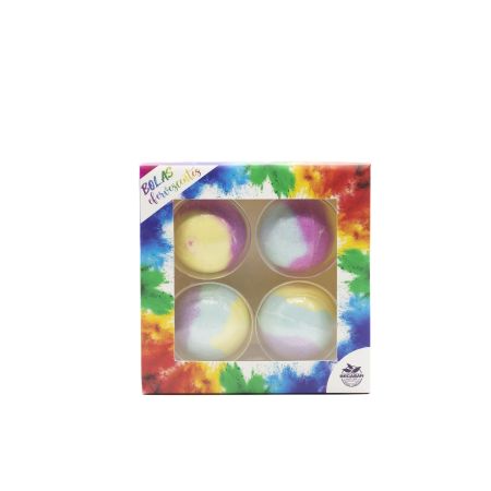 Becasan Nature Bolas Efervescentes Estuche Bombas de baño efervescentes para relajarte y disfrutar 4 uds