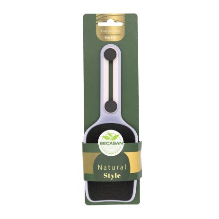 Becasan Nature Natural Style Foot Fille Lima doble de para pies elimina piel muerta y callosidades de forma fácil y rápida