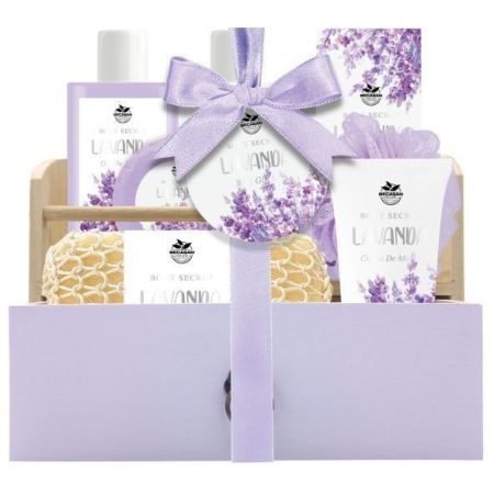 Becasan Nature Caja Organizadora De Madera Sueños De Lavanda Rutina de baño relajante para cuidado corporal