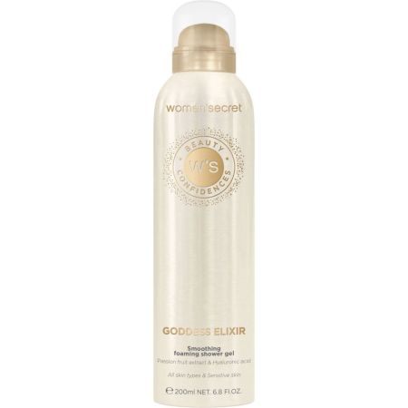 Women Secret Goddess Elixir Smoothing Foaming Shower Gel Gel de ducha limpia suavemente con extracto de fruta de la pasión y ácido hialurónico 200ml