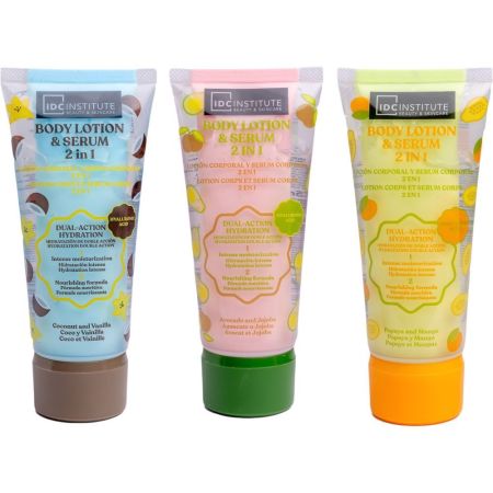Idc Institute Body Lotion & Serum 2 In 1 Sérum corporal y crema hidratante nutre y suaviza la piel dejándola tersa suave y rejuvenecida 150 ml 1 ud