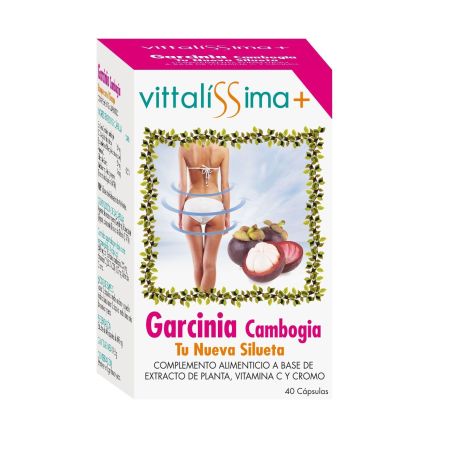 Vittalissima Garcinia Cambogia Complemento Alimenticio Complemento alimenticio controla la sensación de hambre y reduce el almacenamiento de grasas 40 uds