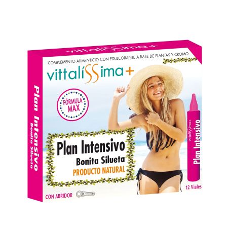 Vittalissima Plan Intensivo Bonita Silueta Complemento Alimenticio Complemento alimenticio ayuda a complementar las dietas de adelgazamiento 12 uds