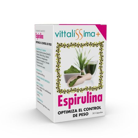 Vittalissima Espirulina Complemento Alimenticio Complemento alimenticio para dietas y etapas de alta demanda física e intelectual 30 uds