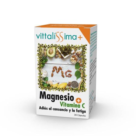 Vittalissima Magnesio + Vitamina C Complemento Alimenticio Complemento alimenticio disminuye el cansancio y la fatiga 30 uds