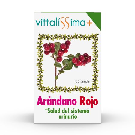 Vittalissima Arándano Rojo Complemento Alimenticio Complemento alimenticio ayuda al sistema urinario previniendo infecciones urinarias 30 uds
