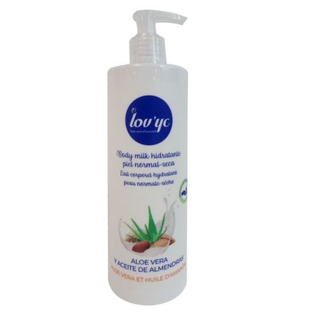 Lov'Yc Aloe Vera Y Aceite De Almendras Body Lotion Leche corporal con aloe vera y aceite de almendras nutre y cuida tu piel 400 ml