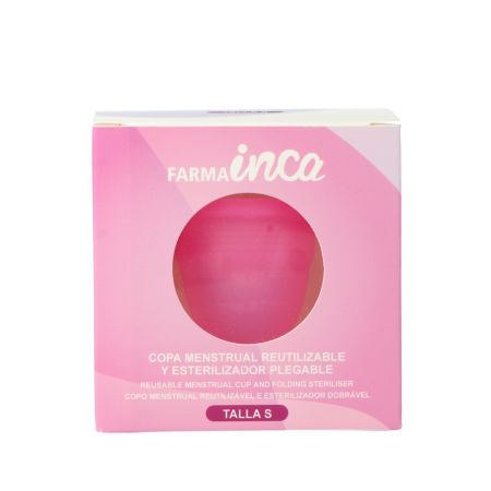 Inca Copa Menstrual Con Esterilizador Talla S Copa menstrual reutilizable hasta 12 horas de protección sin olores