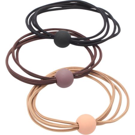 Inca Elásticos Cuadrúples Con Bolas Gomas para el cabello cuadrúple con bolas para decorar tu cabello y adaptarlo a tu estilo 3 uds
