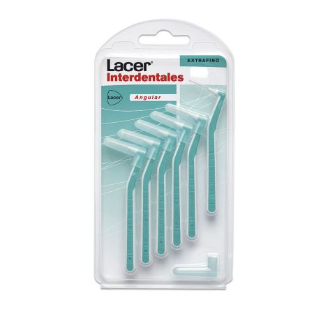 Lacer Angular Extrafino Interdentales Cepillo interdental facilita el acceso y la limpieza de cualquier ángulo espacio y zonas especiales 6 uds