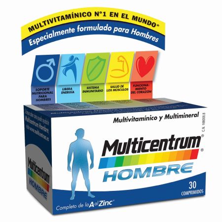 Multicentrum Hombre Complemento Alimenticio Multivitamínico y multimineral ayuda a satisfacer las necesidades nutricionales específicas de los hombres