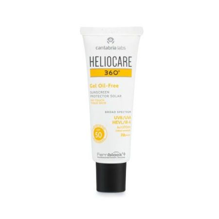 Heliocare 360º Gel Oil-Free Protector Solar Spf 50 Protector solar de doble acción matificante y seborreguladora  piel suave lisa y sin brillos 50 ml